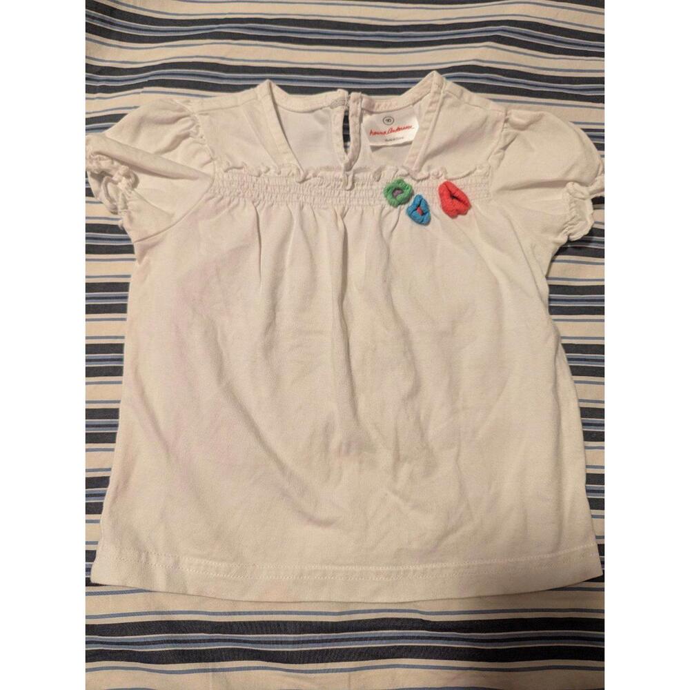 Puff Sleeve Shirt w/Flowers